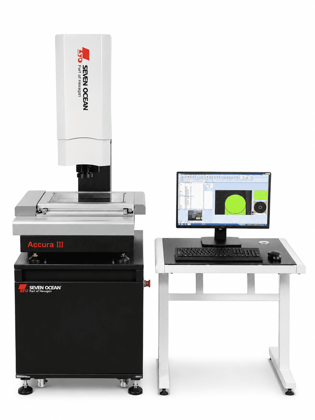 Optical measuring system for non-contact dimensional inspection